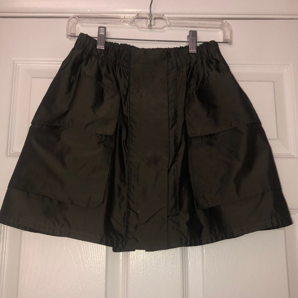 PRADA Forest Green A Line Skirt